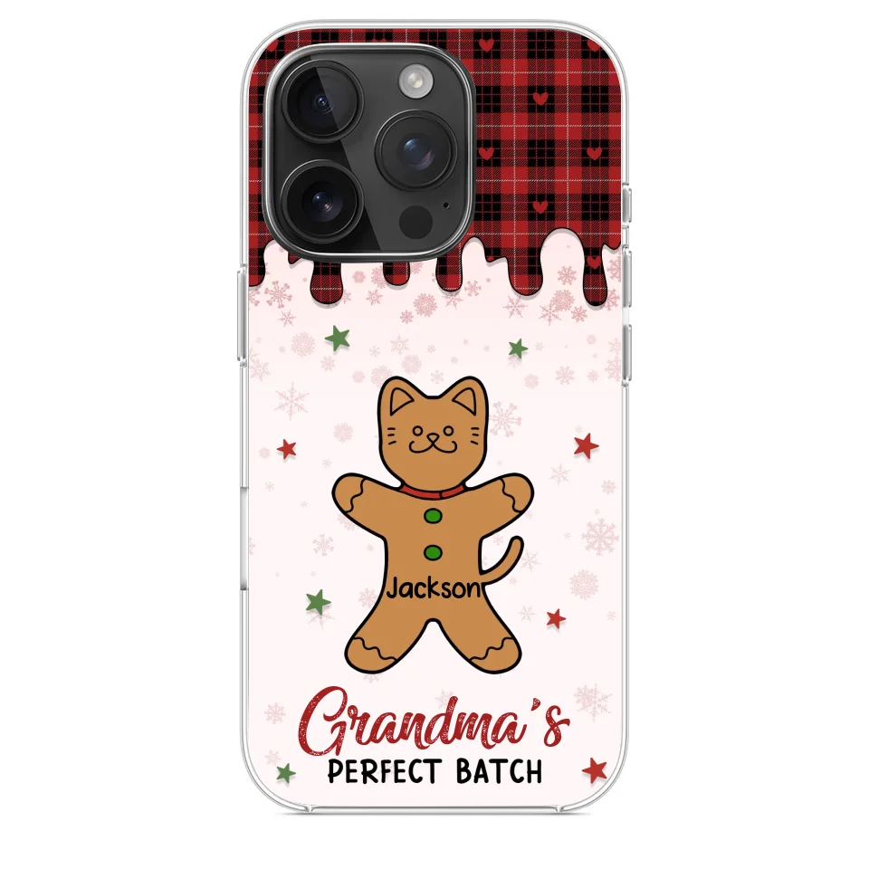 Personalize Her Phone With Memories That Make Her Smile - Family Personalized Custom Clear Phone Case - Christmas Gift For Grandma