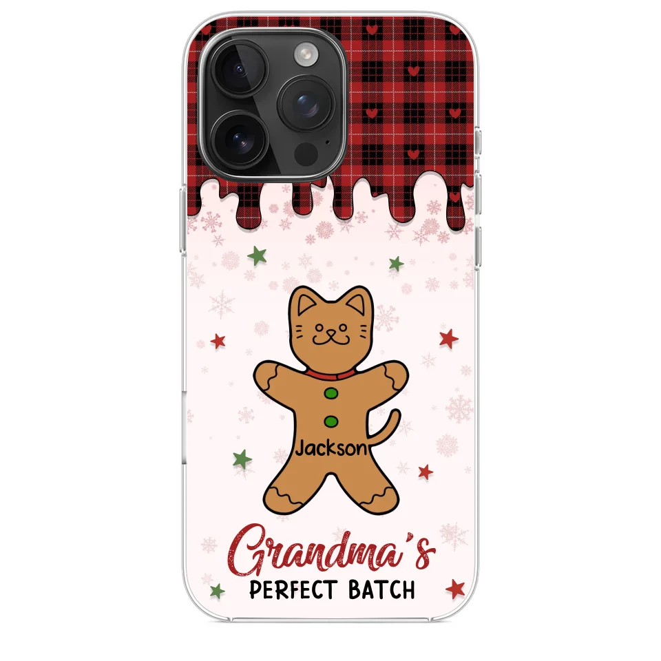 Personalize Her Phone With Memories That Make Her Smile - Family Personalized Custom Clear Phone Case - Christmas Gift For Grandma