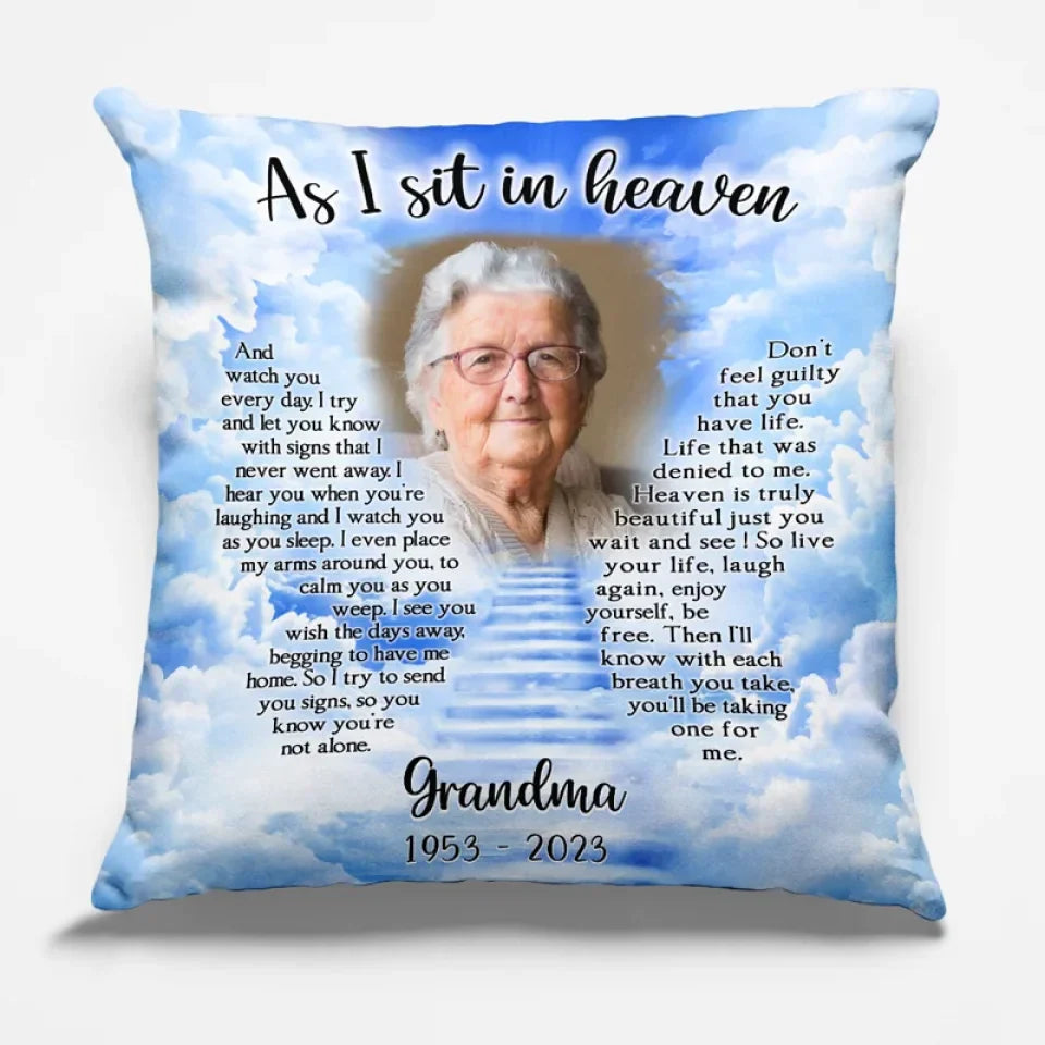 Custom Photo Your Love Remains Our Greatest Treasure - Memorial Personalized Custom Pillow - Sympathy Gift For Family Members