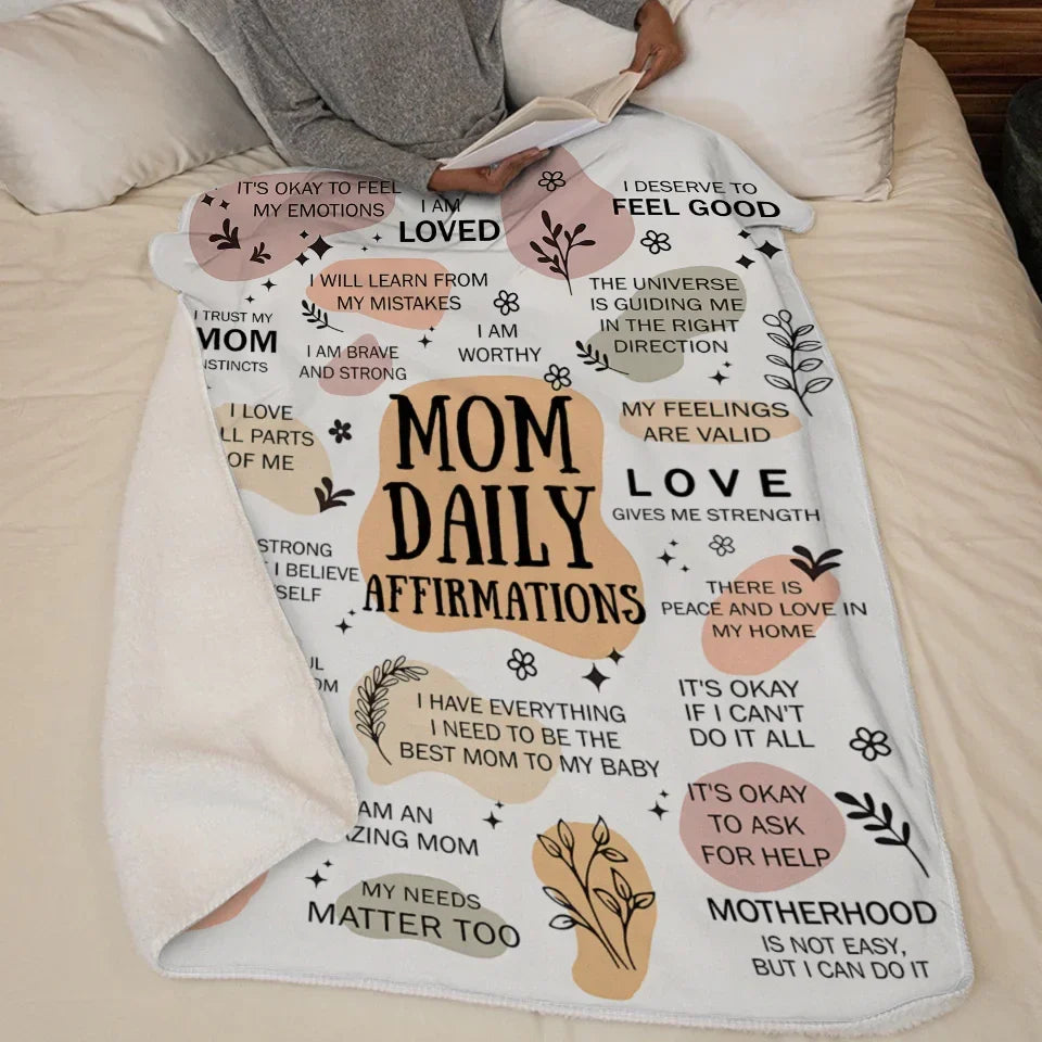 I Love All Parts Of Me - Affirmation Personalized Custom Blanket - Gift For Mom, Family Members, Yourself