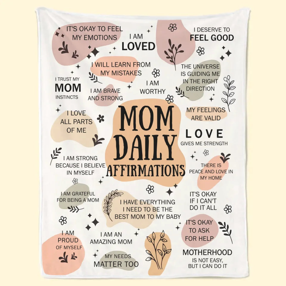 I Love All Parts Of Me - Affirmation Personalized Custom Blanket - Gift For Mom, Family Members, Yourself