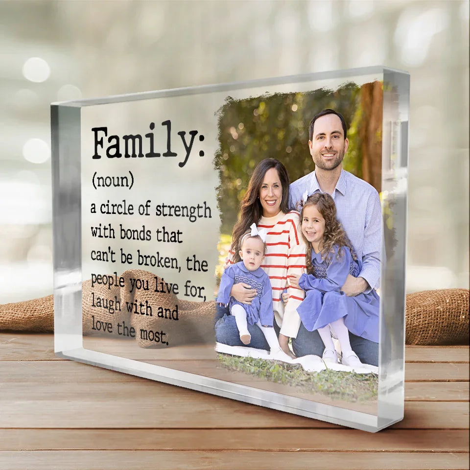 Custom Photo A Circle Of Strength With Bonds That Can't Be Broken - Family Personalized Custom Rectangle Shaped Acrylic Plaque - Gift For Family Members