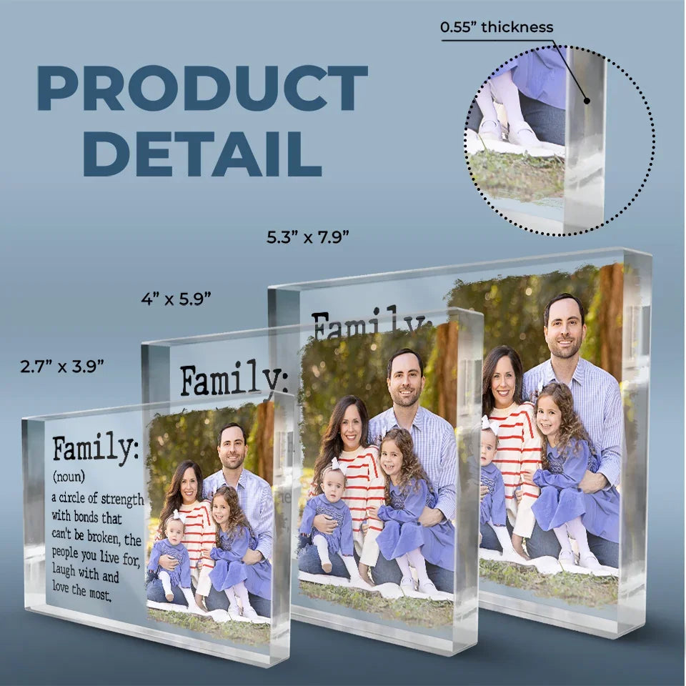 Custom Photo A Circle Of Strength With Bonds That Can't Be Broken - Family Personalized Custom Rectangle Shaped Acrylic Plaque - Gift For Family Members