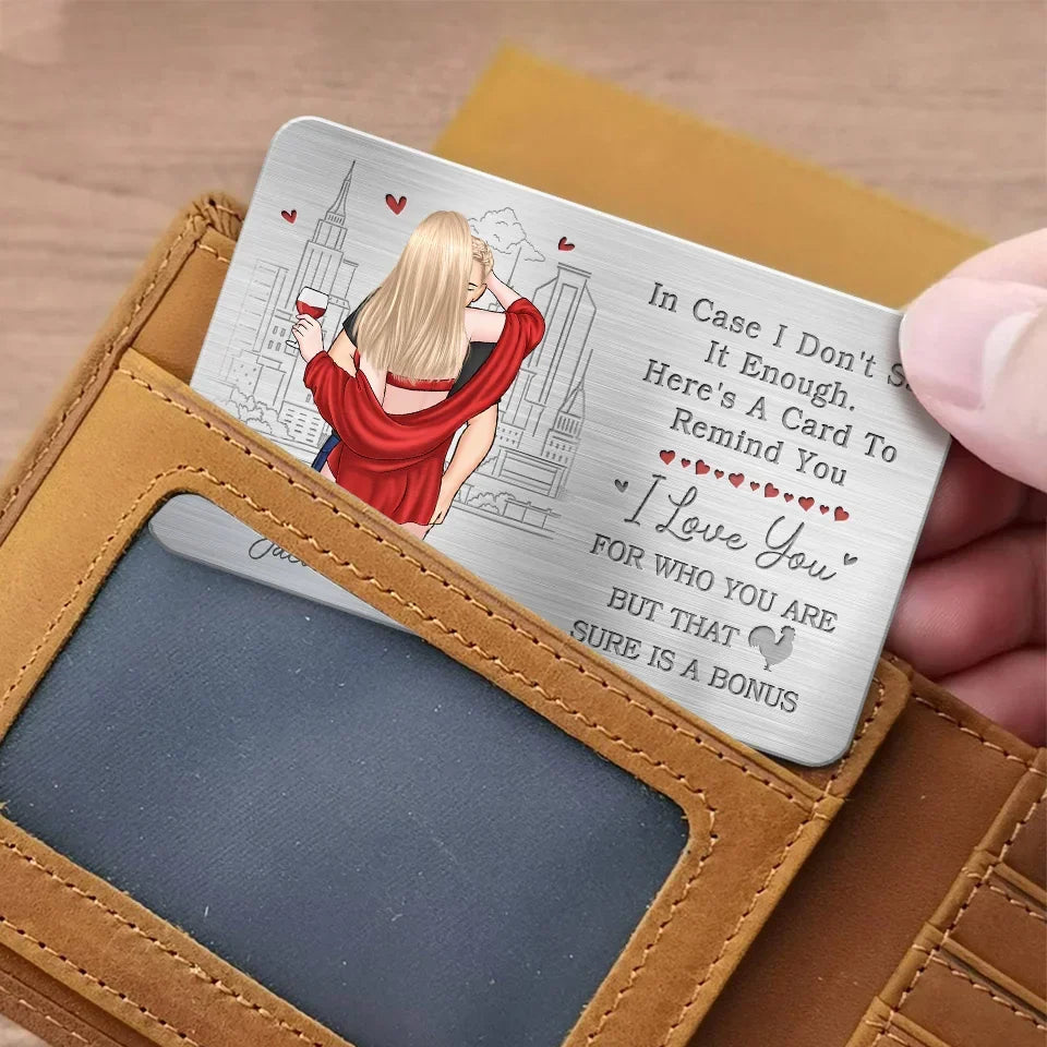 I Promise To Alway Be By Your Side - Couple Personalized Custom Aluminum Wallet Card - Gift For Husband Wife, Anniversary