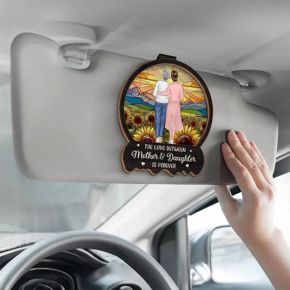 She’s My Heart, My Soul, My Everything - Family Personalized Custom Car Visor Clip - Gift For Mom, Daughter