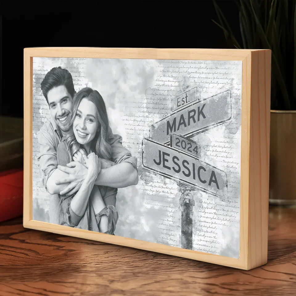 Custom Photo Together, We Can Conquer Anything - Couple Personalized Custom Frame Light Box - Gift For Husband Wife, Anniversary