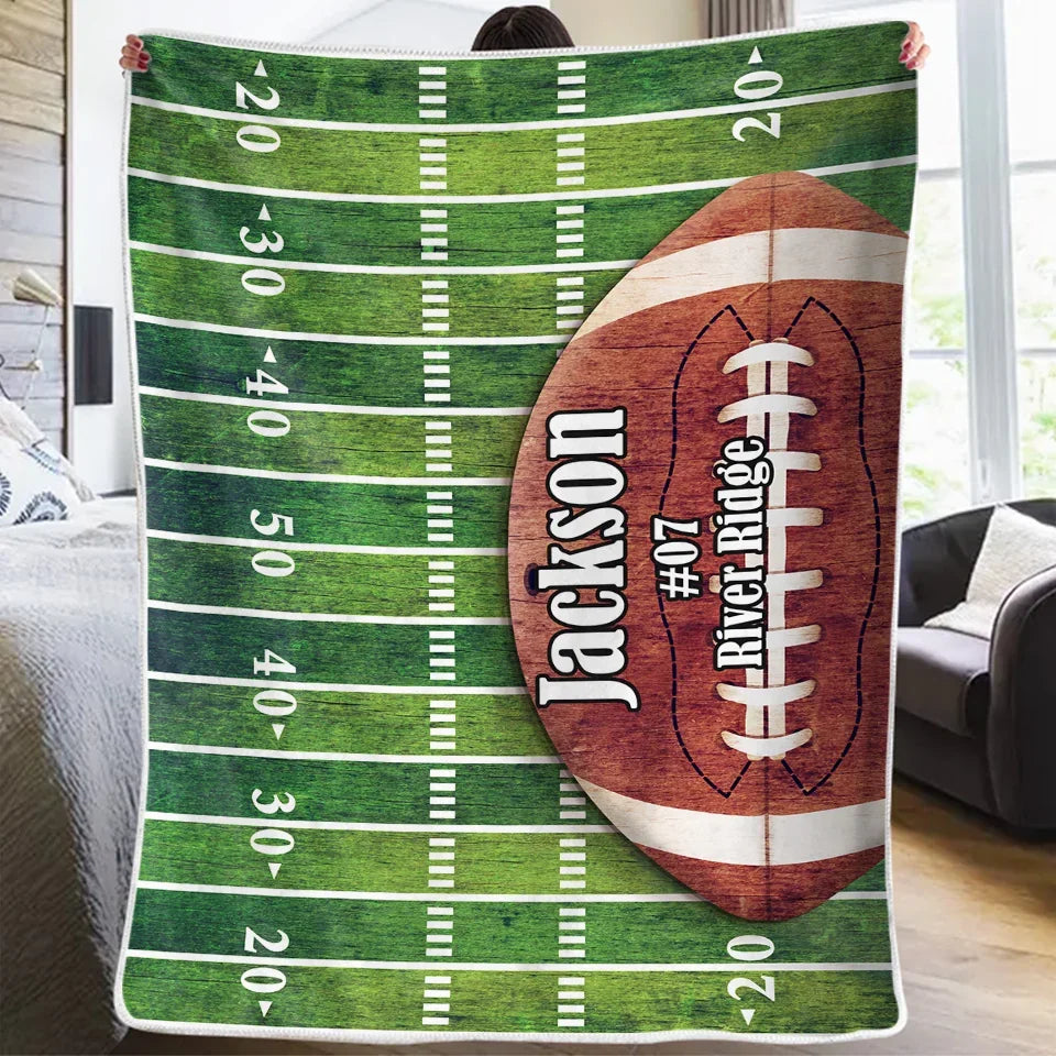 Success Is Built One Yard At A Time - Personalized Custom Blanket - Gift For Sport Lovers, Sport Players