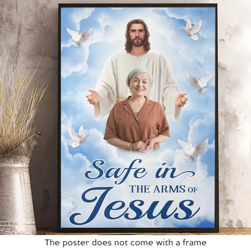 Custom Photo God Took You Home To Be With Him - Memorial Personalized Custom Vertical Poster - Sympathy Gift For Family Members