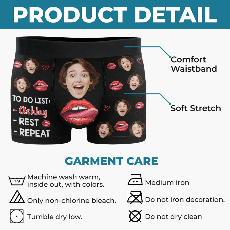 Custom Photo Our Laughter Is My Favorite Melody - Couple Personalized Custom Boxer Briefs, Men's Boxers - Gift For Husband Wife, Anniversary