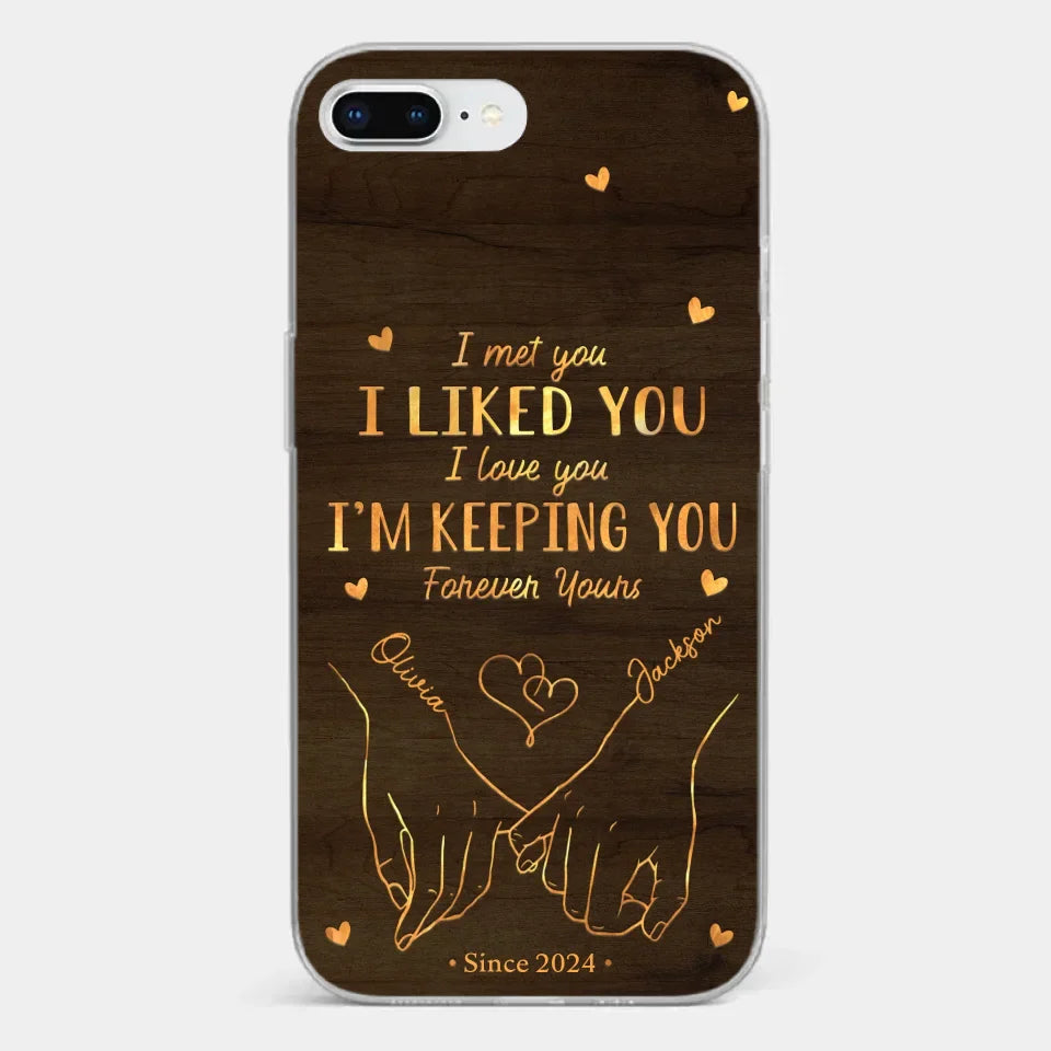Loved You Then, Love You Still - Couple Personalized Custom Clear Phone Case - Gift For Husband Wife, Anniversary