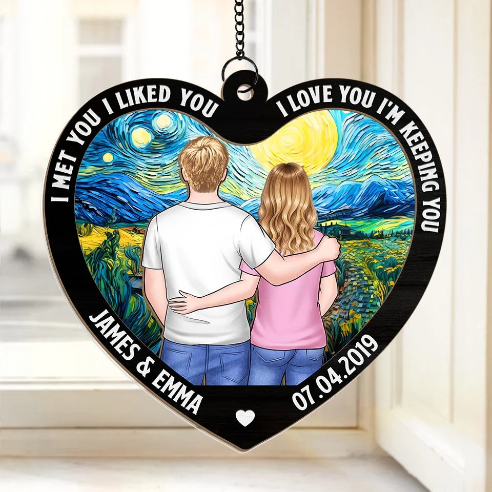 Everything In My Life Has Led Me To You - Couple Personalized Window Hanging Suncatcher - Gift For Husband Wife, Anniversary