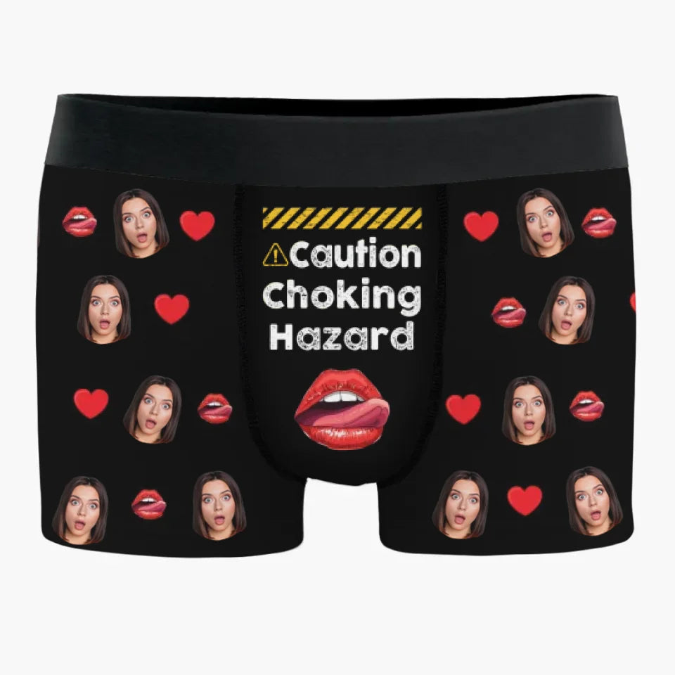 Custom Photo The Melody Of Your Laugh Is My Favorite Tune - Couple Personalized Custom Boxer Briefs, Men's Boxers - Gift For Husband Wife, Anniversary