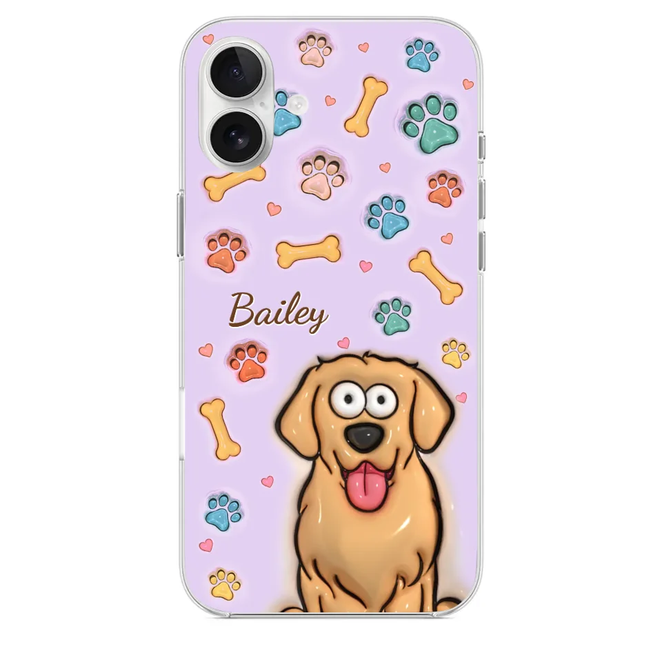 All You Need Is Love And A Dog - Dog & Cat Personalized Custom 3D Inflated Effect Printed Clear Phone Case - Gift For Pet Owners, Pet Lovers
