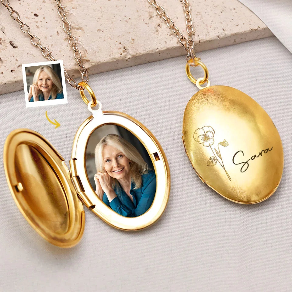 Custom Photo A Friendship That Will Never Fade - Bestie Personalized Custom Locket Necklace - Gift For Best Friends, BFF, Sisters