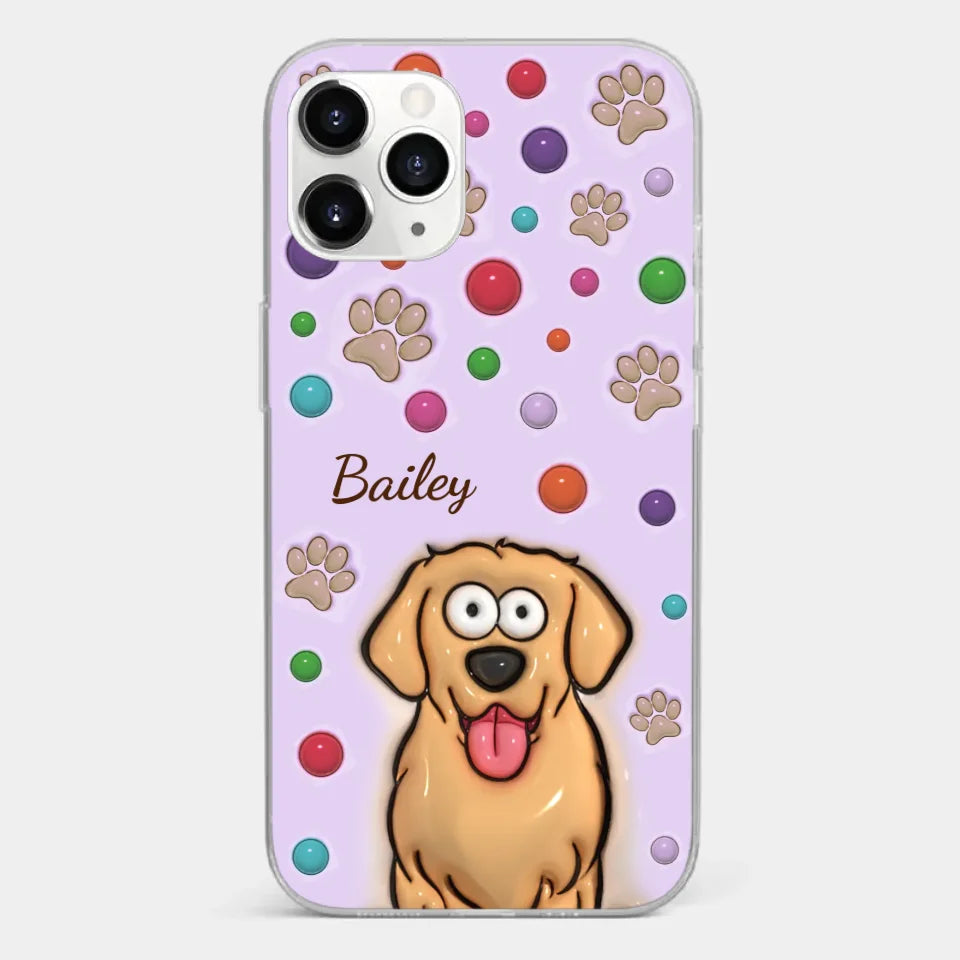 The Best Therapist Has Fur And Four Legs - Dog & Cat Personalized Custom 3D Inflated Effect Printed Clear Phone Case - Gift For Pet Owners, Pet Lovers