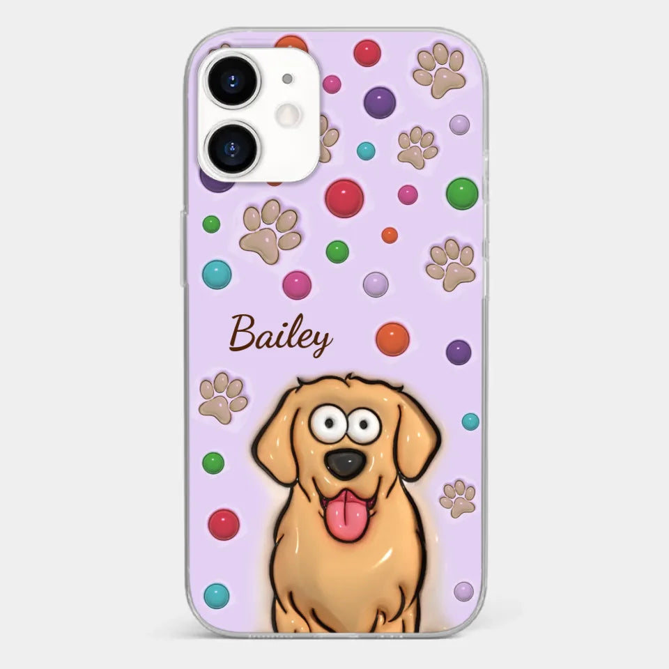 The Best Therapist Has Fur And Four Legs - Dog & Cat Personalized Custom 3D Inflated Effect Printed Clear Phone Case - Gift For Pet Owners, Pet Lovers