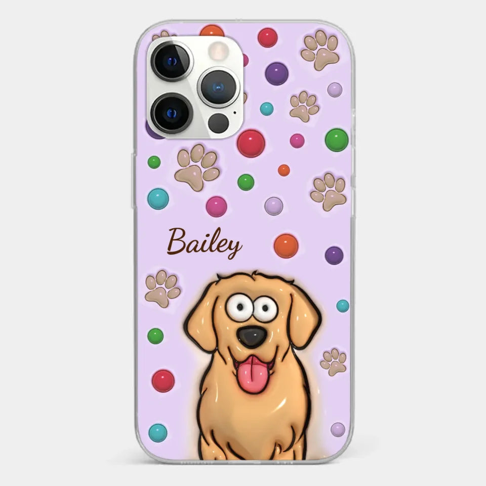 The Best Therapist Has Fur And Four Legs - Dog & Cat Personalized Custom 3D Inflated Effect Printed Clear Phone Case - Gift For Pet Owners, Pet Lovers