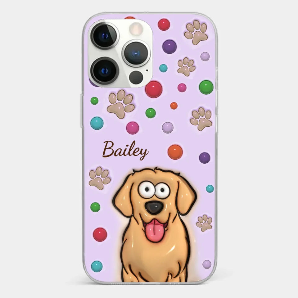 The Best Therapist Has Fur And Four Legs - Dog & Cat Personalized Custom 3D Inflated Effect Printed Clear Phone Case - Gift For Pet Owners, Pet Lovers