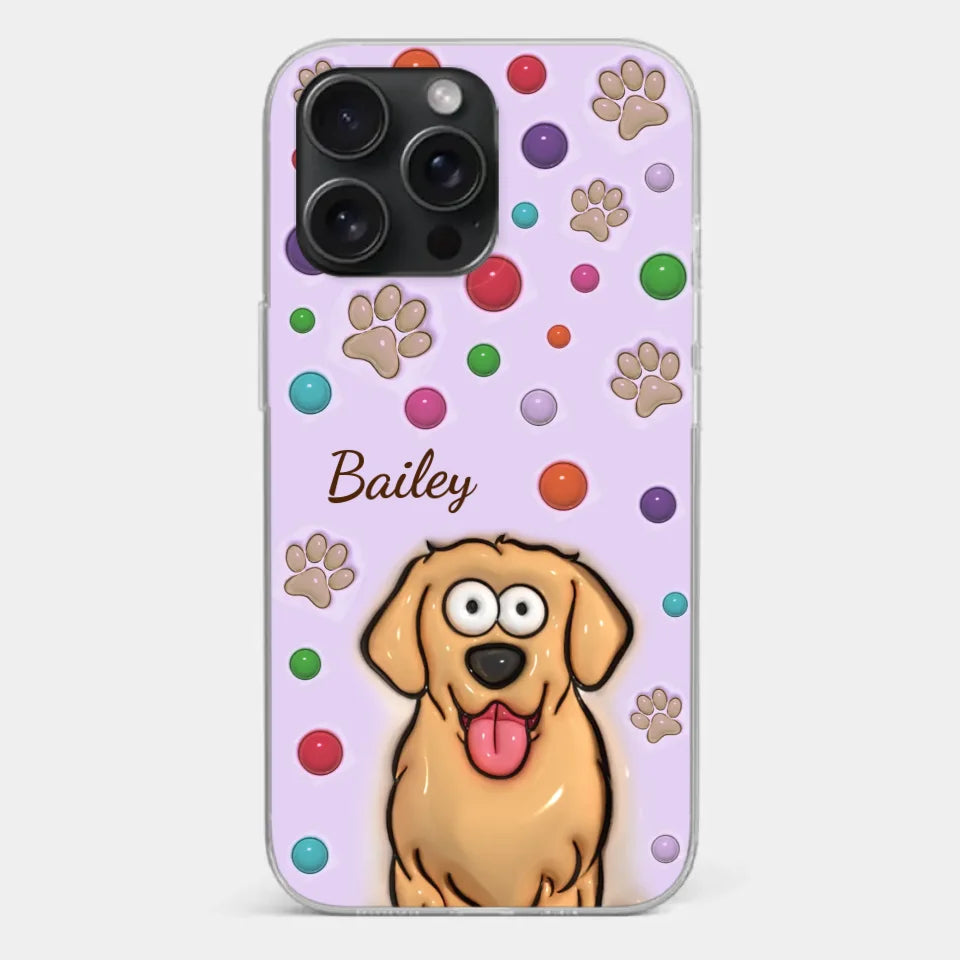 The Best Therapist Has Fur And Four Legs - Dog & Cat Personalized Custom 3D Inflated Effect Printed Clear Phone Case - Gift For Pet Owners, Pet Lovers