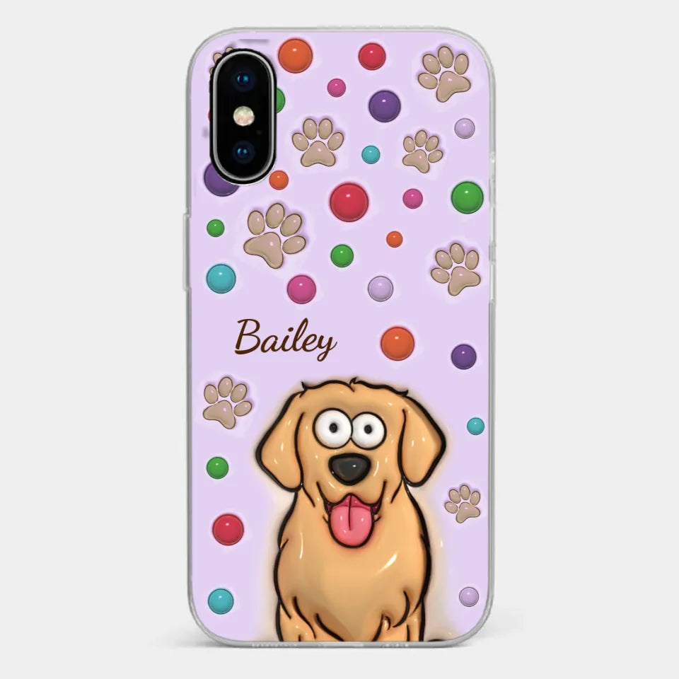 The Best Therapist Has Fur And Four Legs - Dog & Cat Personalized Custom 3D Inflated Effect Printed Clear Phone Case - Gift For Pet Owners, Pet Lovers