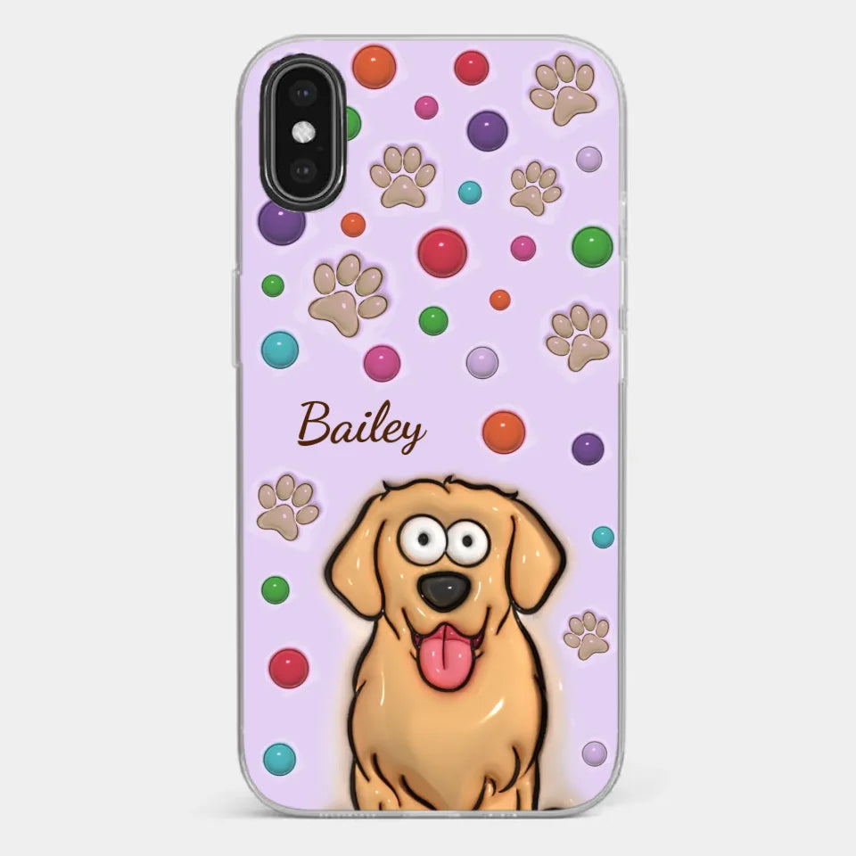 The Best Therapist Has Fur And Four Legs - Dog & Cat Personalized Custom 3D Inflated Effect Printed Clear Phone Case - Gift For Pet Owners, Pet Lovers