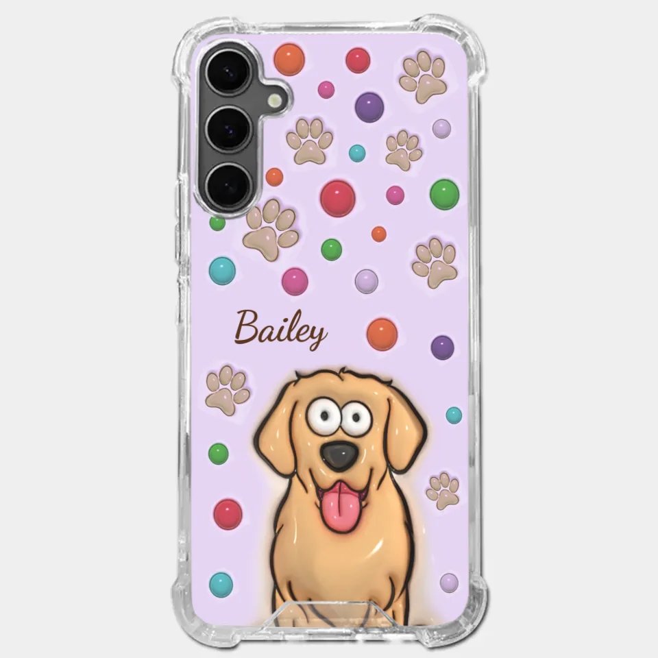 The Best Therapist Has Fur And Four Legs - Dog & Cat Personalized Custom 3D Inflated Effect Printed Clear Phone Case - Gift For Pet Owners, Pet Lovers