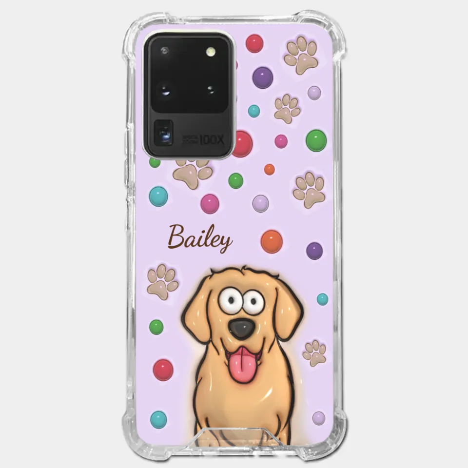 The Best Therapist Has Fur And Four Legs - Dog & Cat Personalized Custom 3D Inflated Effect Printed Clear Phone Case - Gift For Pet Owners, Pet Lovers