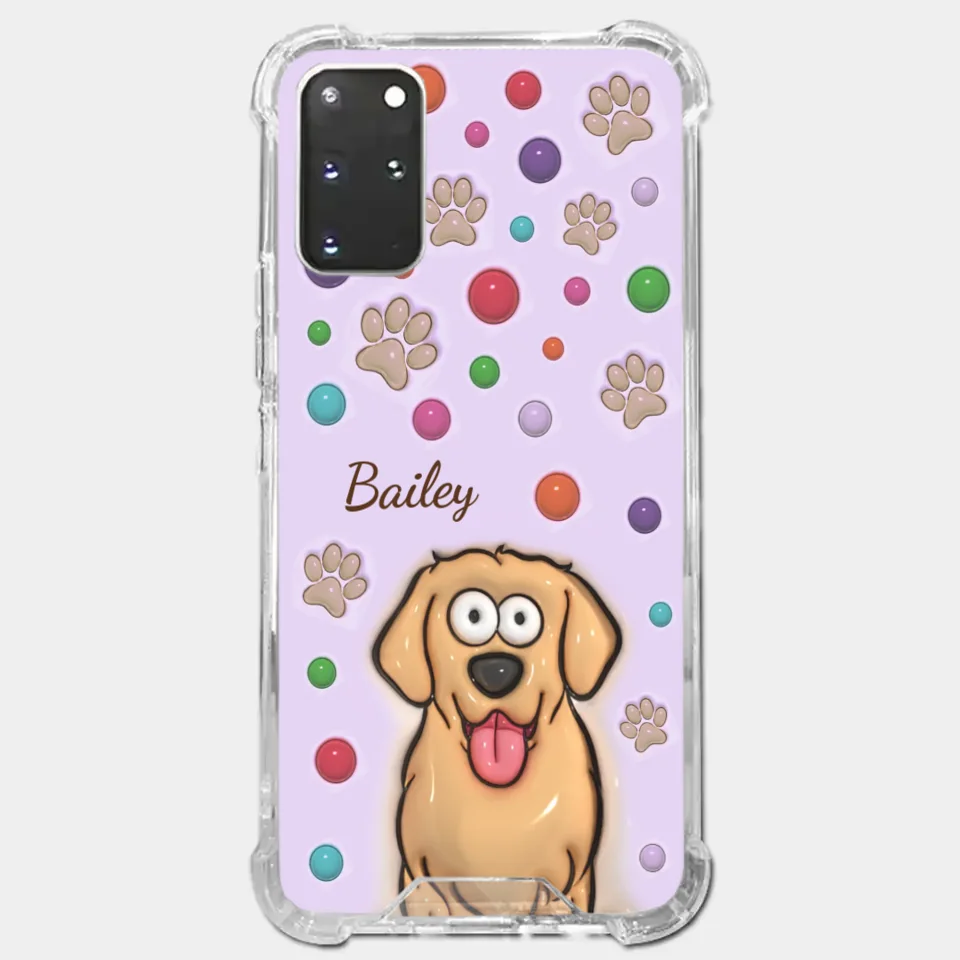 The Best Therapist Has Fur And Four Legs - Dog & Cat Personalized Custom 3D Inflated Effect Printed Clear Phone Case - Gift For Pet Owners, Pet Lovers