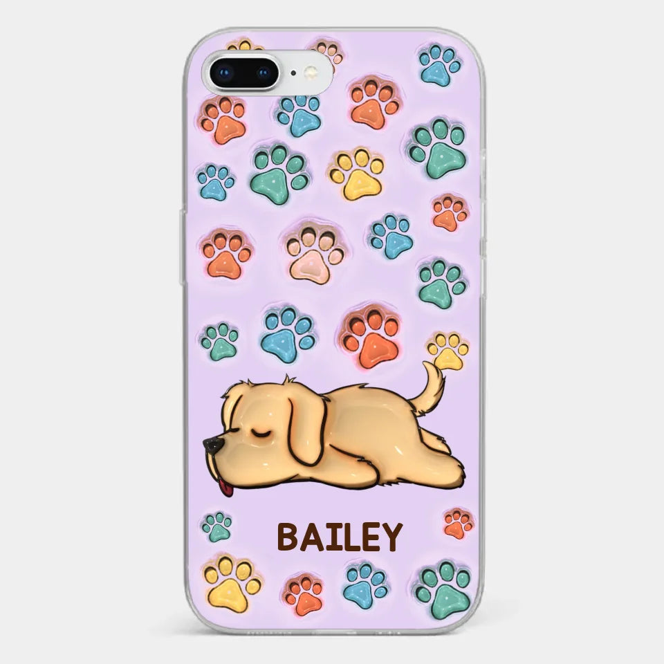 I Love My Pets - Dog & Cat Personalized Custom 3D Inflated Effect Printed Clear Phone Case - Gift For Pet Owners, Pet Lovers