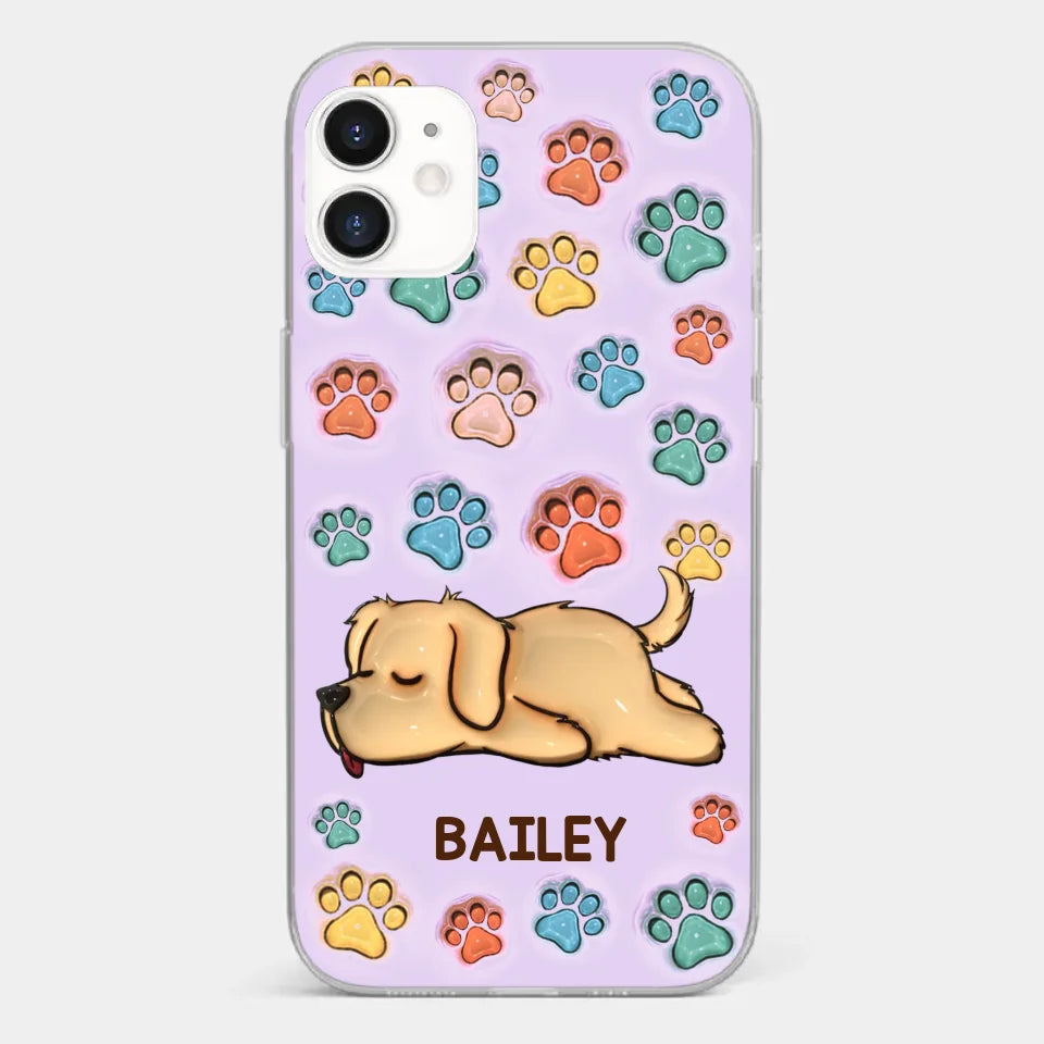 I Love My Pets - Dog & Cat Personalized Custom 3D Inflated Effect Printed Clear Phone Case - Gift For Pet Owners, Pet Lovers