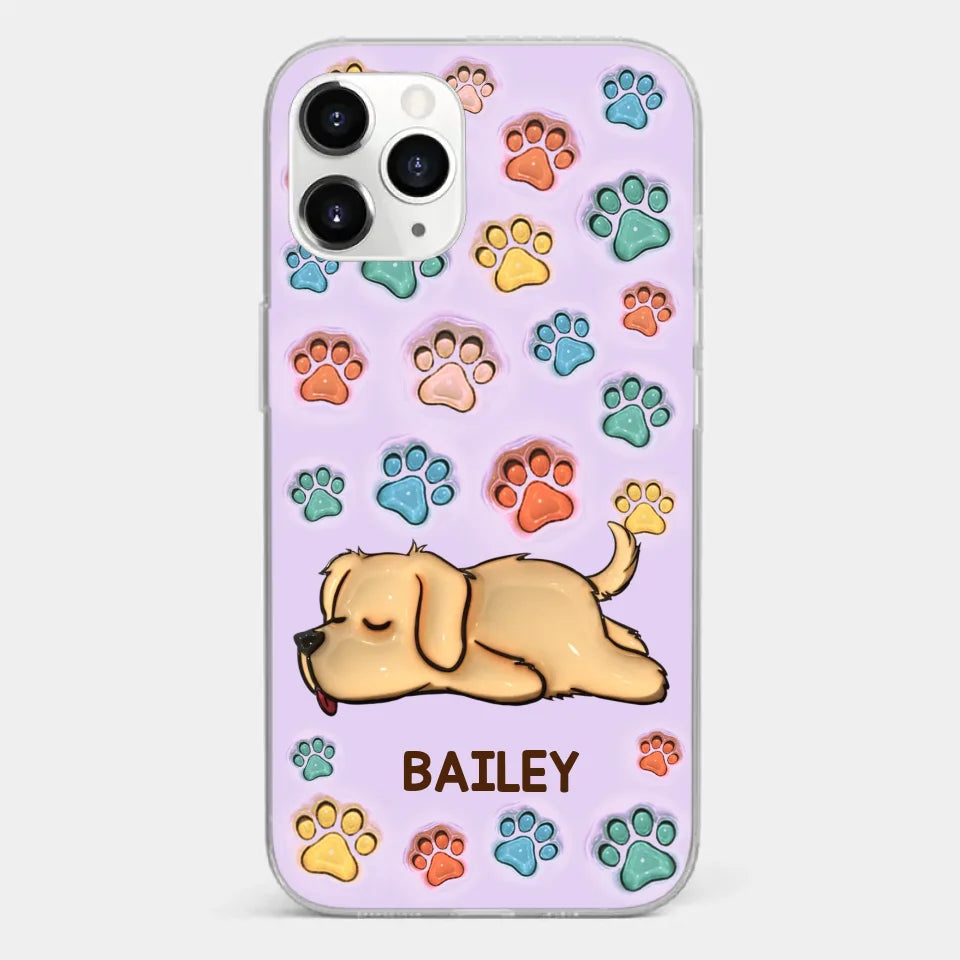 I Love My Pets - Dog & Cat Personalized Custom 3D Inflated Effect Printed Clear Phone Case - Gift For Pet Owners, Pet Lovers