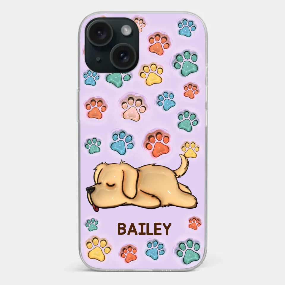 I Love My Pets - Dog & Cat Personalized Custom 3D Inflated Effect Printed Clear Phone Case - Gift For Pet Owners, Pet Lovers