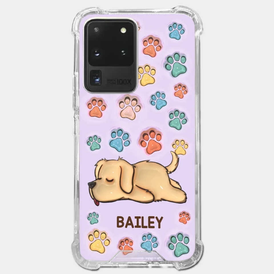 I Love My Pets - Dog & Cat Personalized Custom 3D Inflated Effect Printed Clear Phone Case - Gift For Pet Owners, Pet Lovers