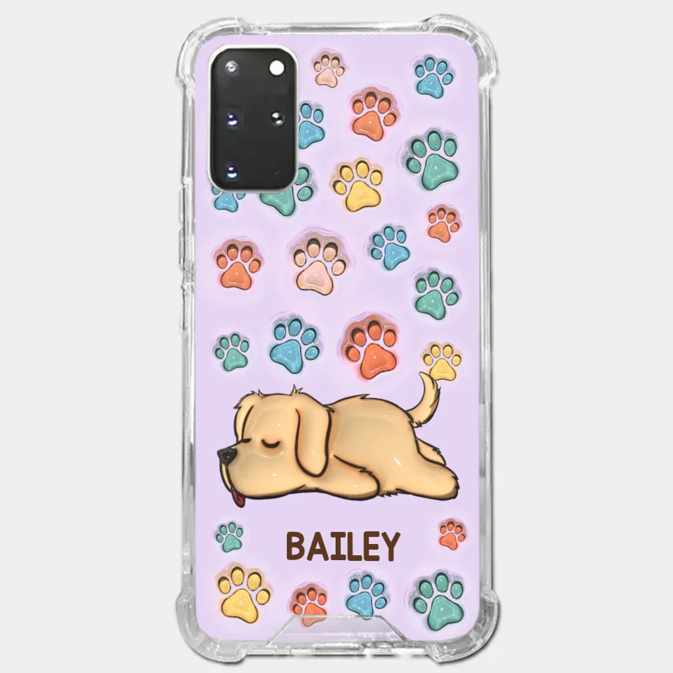 I Love My Pets - Dog & Cat Personalized Custom 3D Inflated Effect Printed Clear Phone Case - Gift For Pet Owners, Pet Lovers