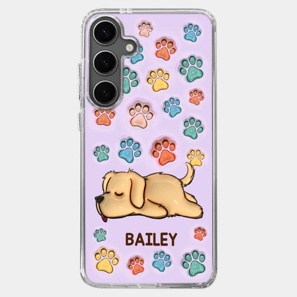 I Love My Pets - Dog & Cat Personalized Custom 3D Inflated Effect Printed Clear Phone Case - Gift For Pet Owners, Pet Lovers