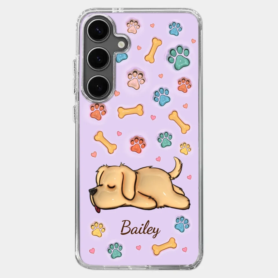My Pets Are My Happy Place - Dog & Cat Personalized Custom 3D Inflated Effect Printed Clear Phone Case - Gift For Pet Owners, Pet Lovers