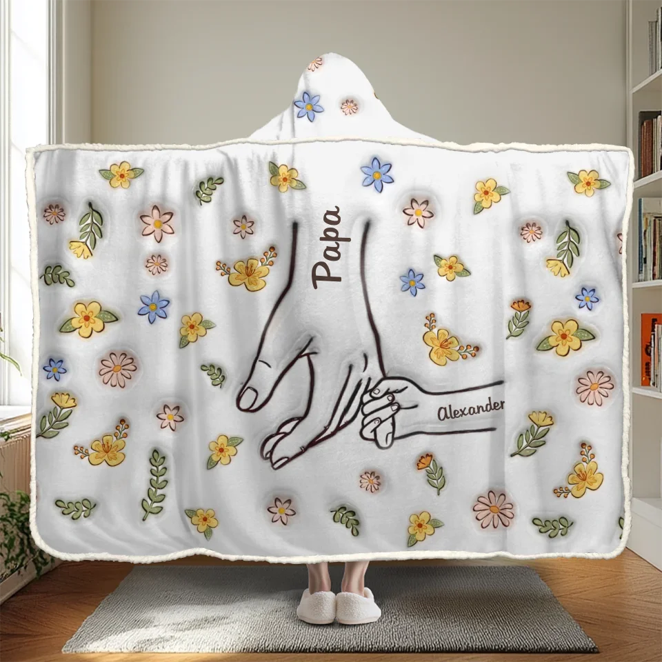 Love Makes A Family Complete - Family Personalized Custom 3D Inflated Effect Printed Snuggle Blanket, Hoodie Blanket - Gift For Family Members