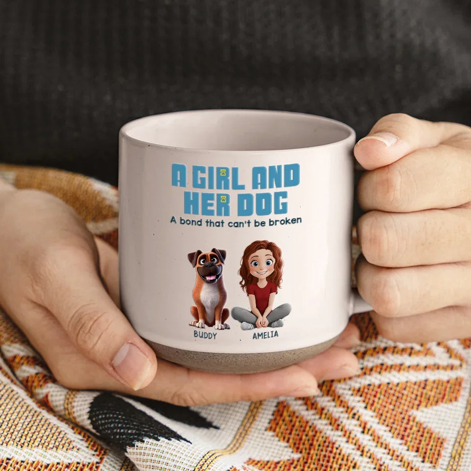 A Bond That Can't Be Broken - Dog Personalized Custom Printed Pottery Mug - Gift For Pet Owners, Pet Lovers