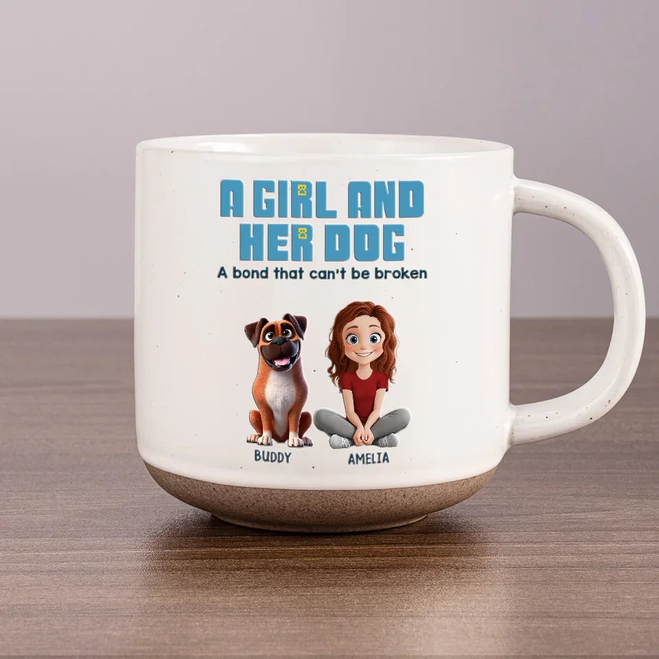 A Bond That Can't Be Broken - Dog Personalized Custom Printed Pottery Mug - Gift For Pet Owners, Pet Lovers