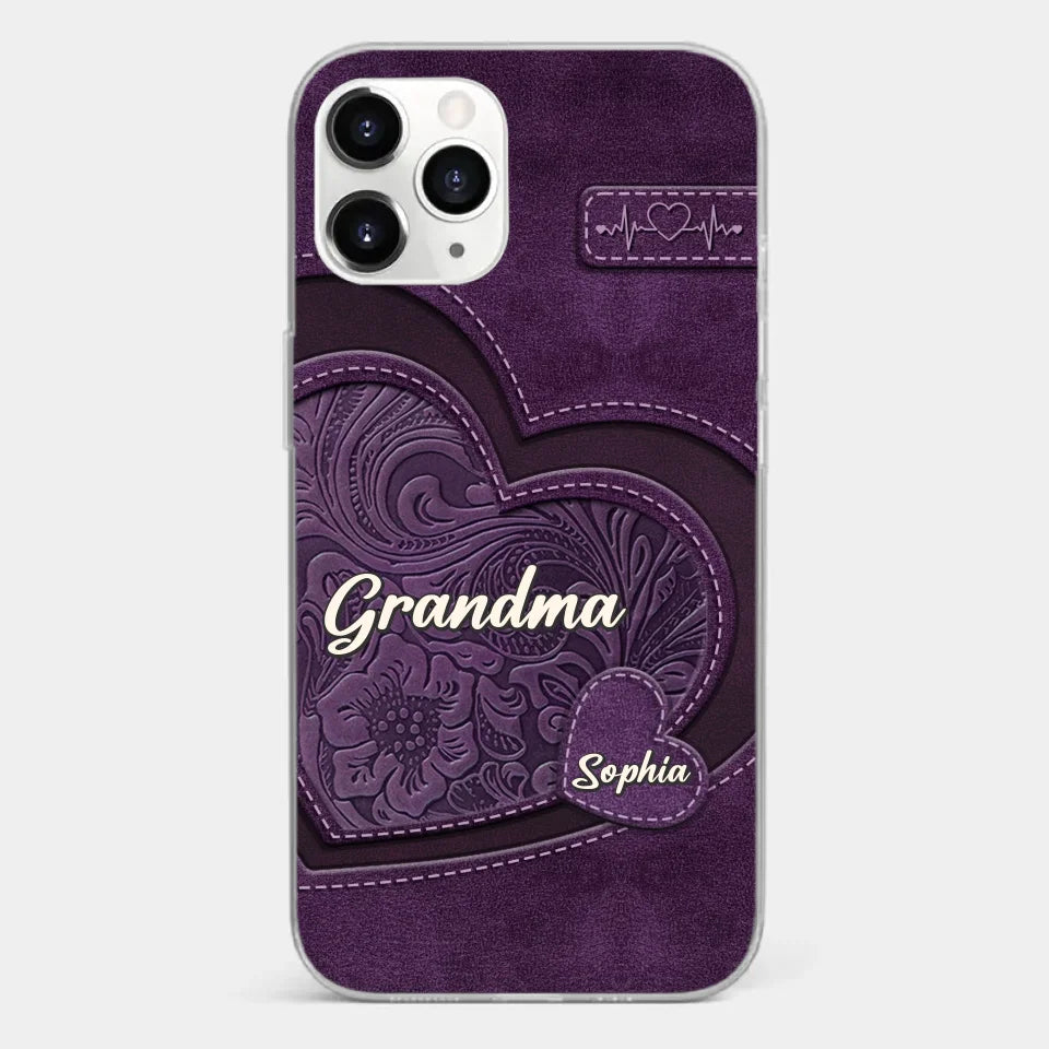 Grandma, Your Love Has Shaped Me In Lasting Ways - Family Personalized Custom Clear Phone Case - Gift For Mom, Grandma
