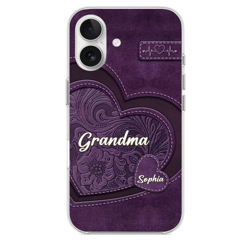 Grandma, Your Love Has Shaped Me In Lasting Ways - Family Personalized Custom Clear Phone Case - Gift For Mom, Grandma