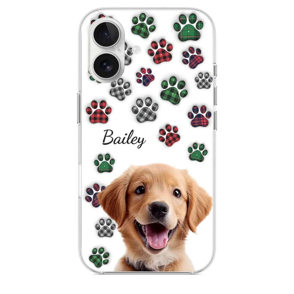 Custom Photo My Best Friend Has Four Paws - Dog & Cat Personalized Custom 3D Inflated Effect Printed Clear Phone Case - Gift For Pet Owners, Pet Lovers