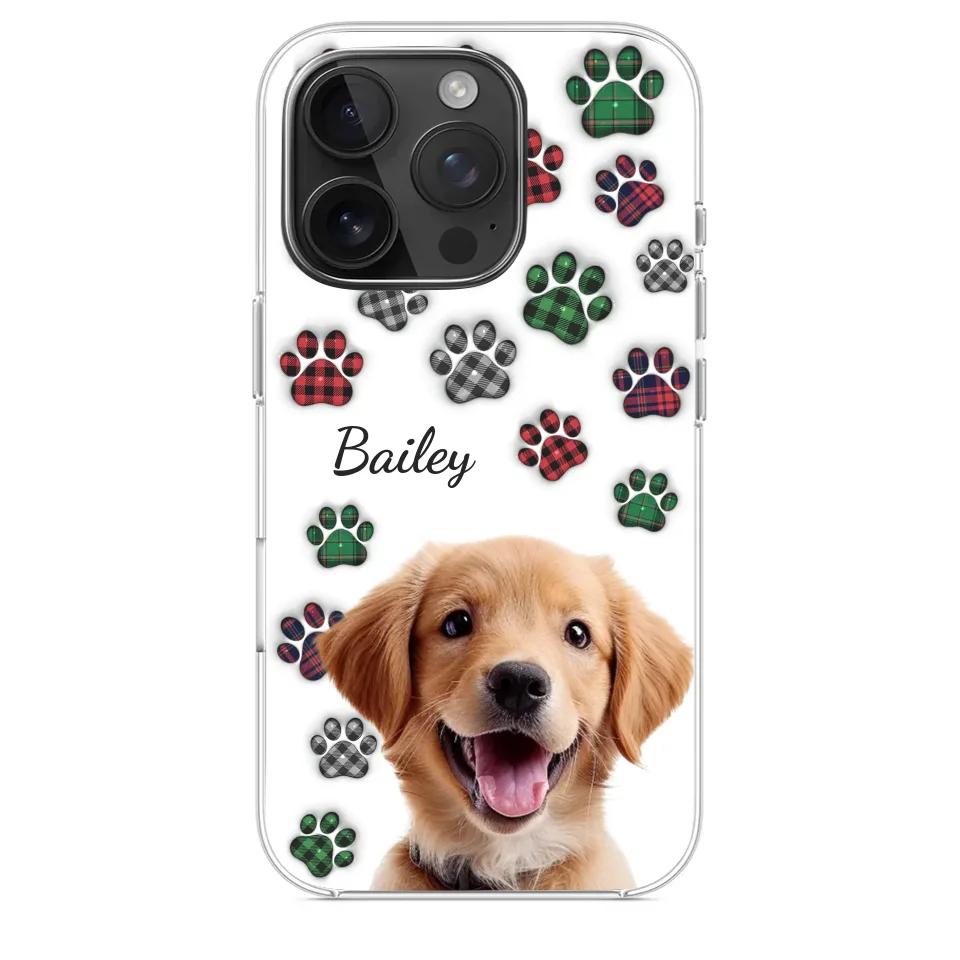 Custom Photo My Best Friend Has Four Paws - Dog & Cat Personalized Custom 3D Inflated Effect Printed Clear Phone Case - Gift For Pet Owners, Pet Lovers