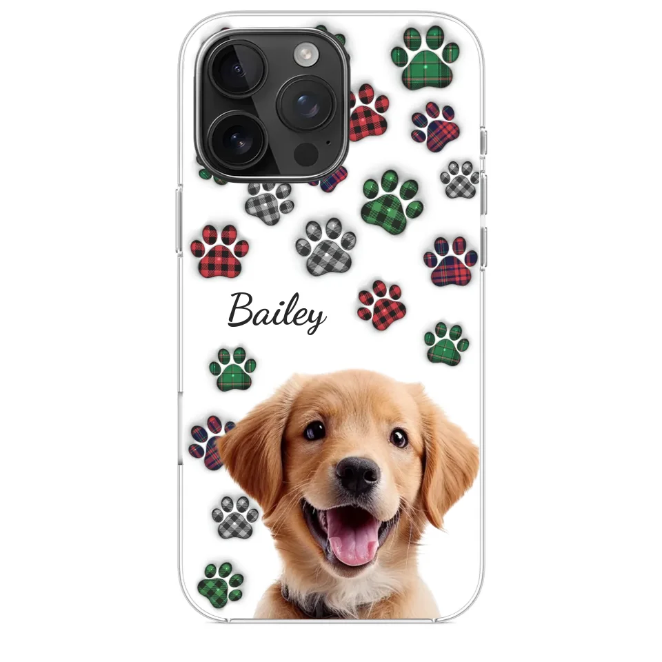 Custom Photo My Best Friend Has Four Paws - Dog & Cat Personalized Custom 3D Inflated Effect Printed Clear Phone Case - Gift For Pet Owners, Pet Lovers