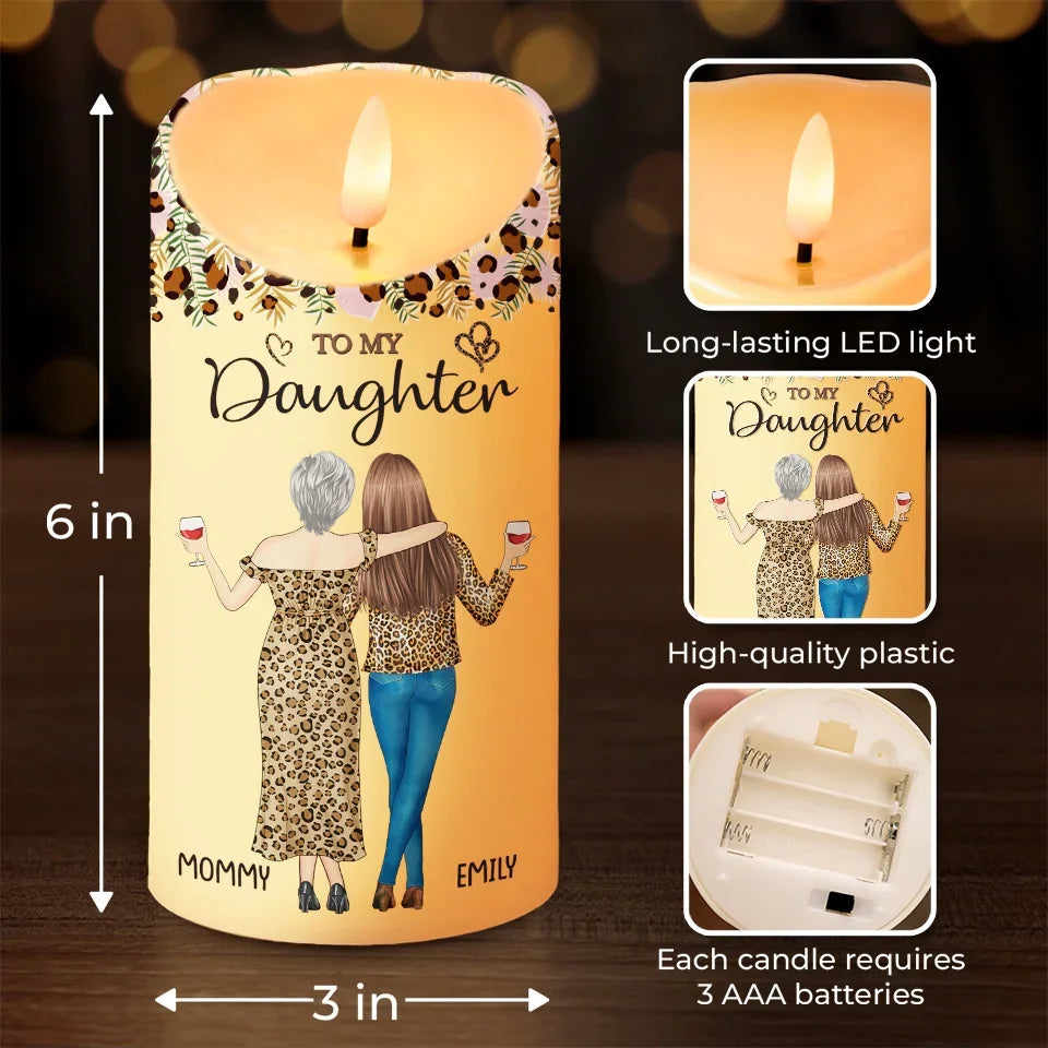 Find Something Good In Every Day - Family Personalized Custom LED Candle - Gift For Mom, Daughter