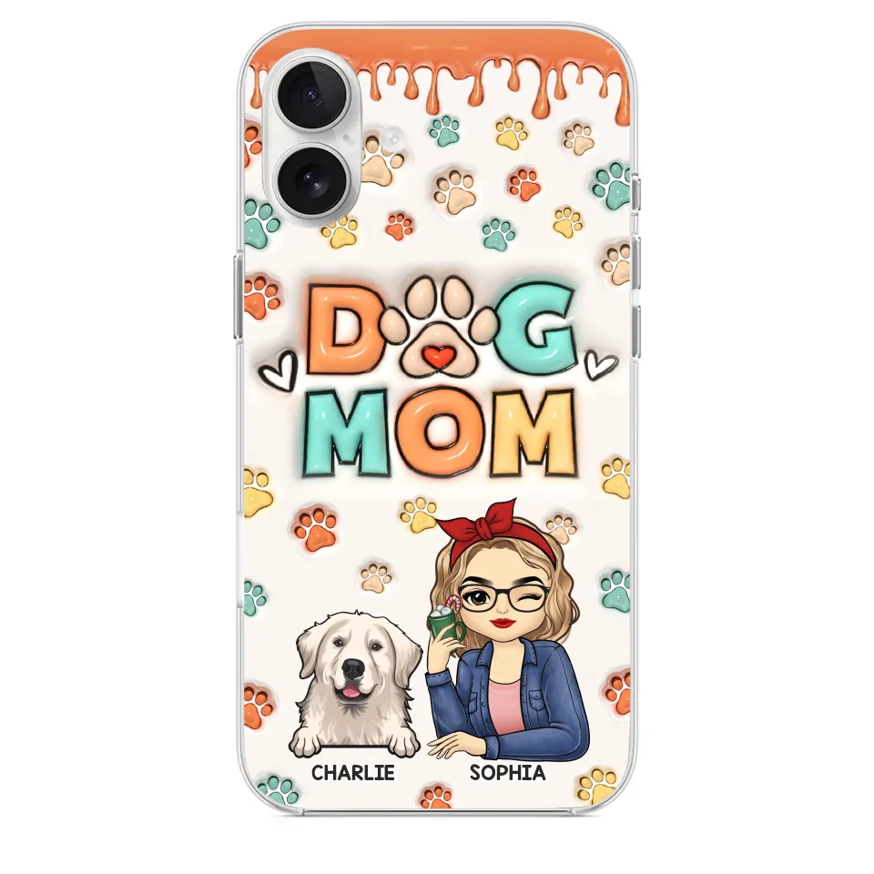 The Road To My Heart Is Filled With Paw Prints - Dog & Cat Personalized Custom 3D Inflated Effect Printed Clear Phone Case - Gift For Pet Owners, Pet Lovers