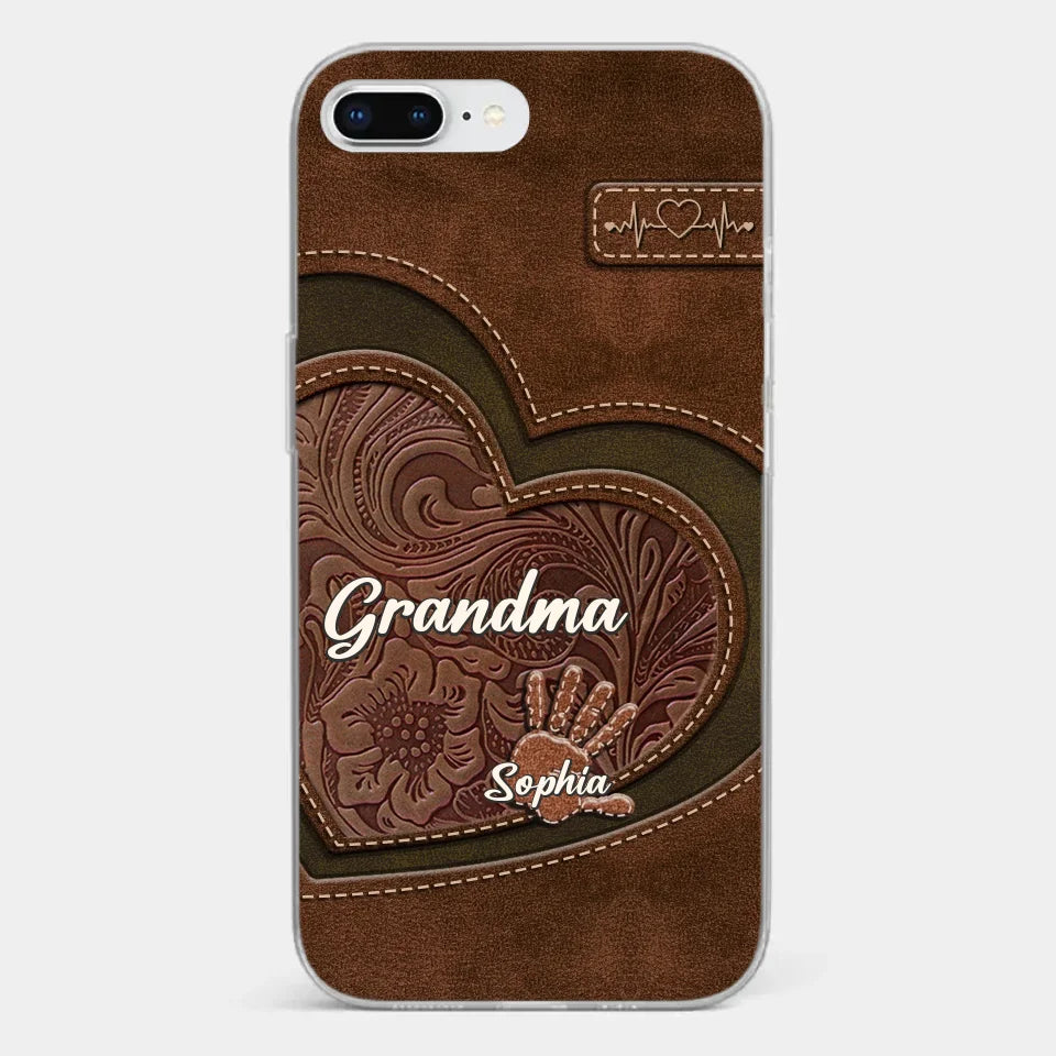 Grandma’s Hands, A Map Of Love And Wisdom - Family Personalized Custom Clear Phone Case - Gift For Mom, Grandma