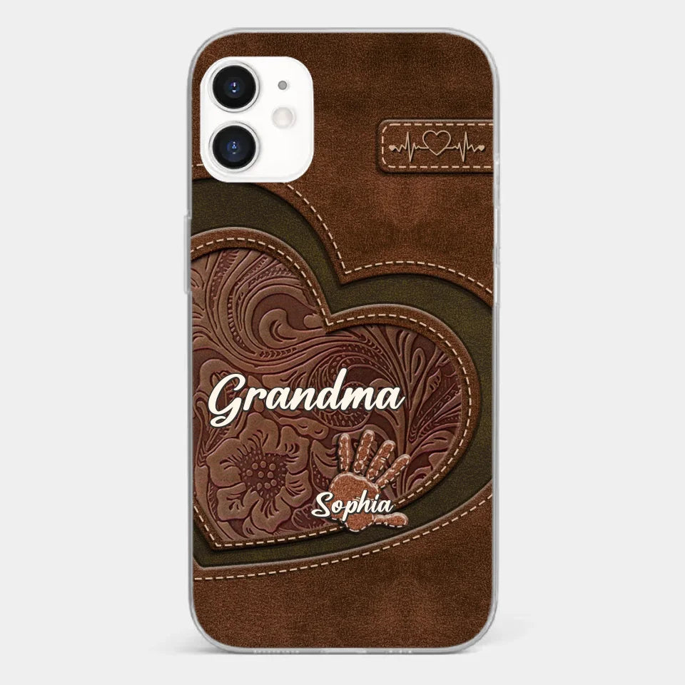 Grandma’s Hands, A Map Of Love And Wisdom - Family Personalized Custom Clear Phone Case - Gift For Mom, Grandma