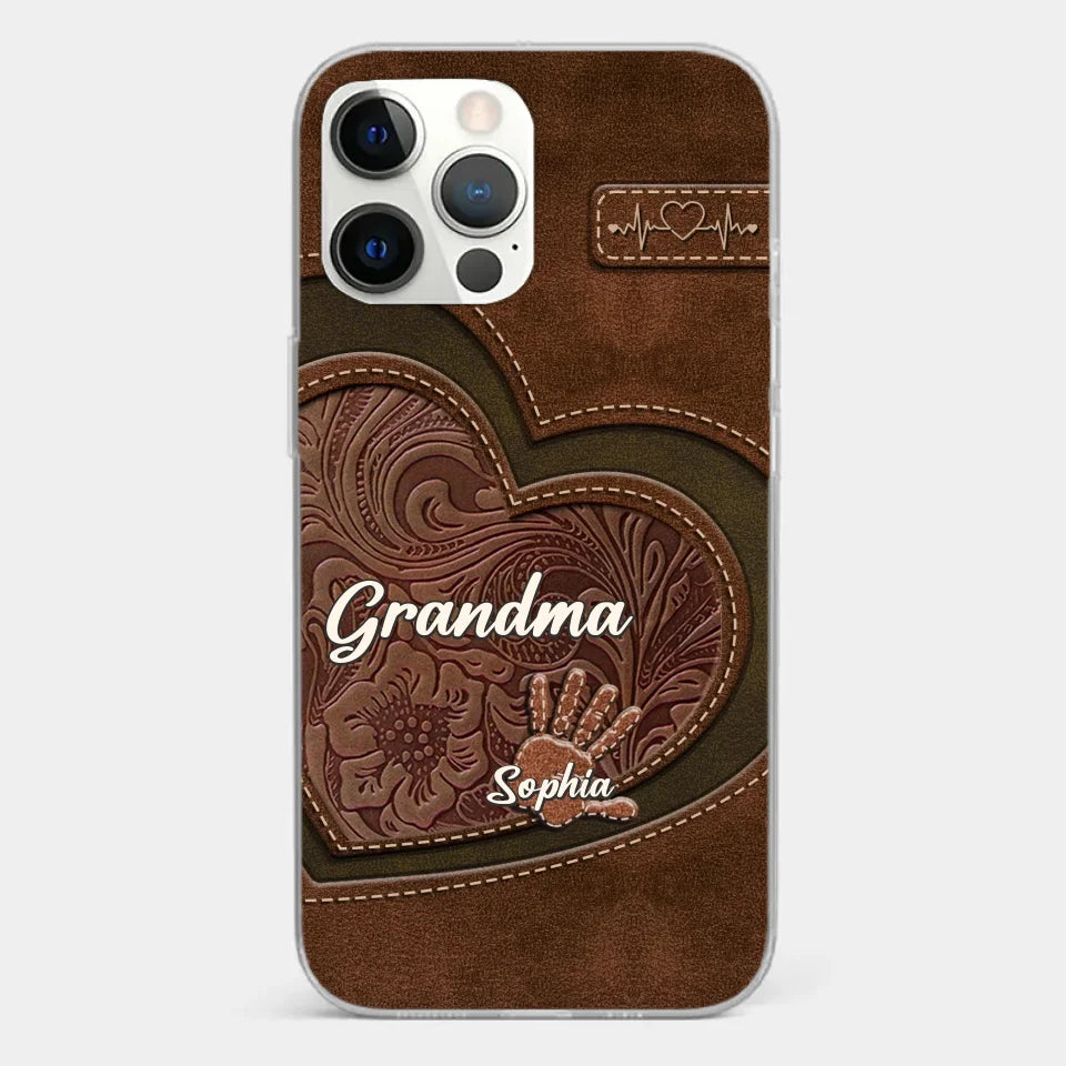 Grandma’s Hands, A Map Of Love And Wisdom - Family Personalized Custom Clear Phone Case - Gift For Mom, Grandma