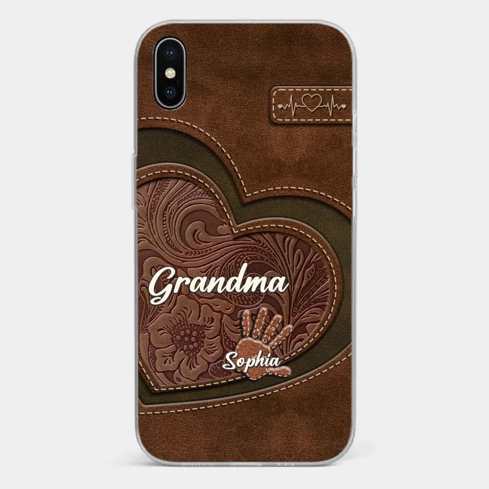 Grandma’s Hands, A Map Of Love And Wisdom - Family Personalized Custom Clear Phone Case - Gift For Mom, Grandma